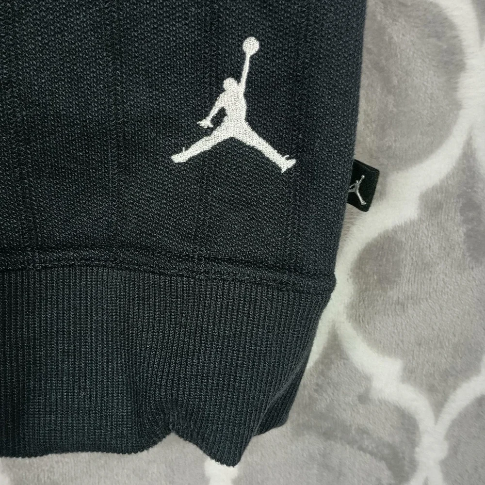 Jordan Track Jacket Men 2XL Black Jumpman Logo White Piping Mock Neck  Full Zip